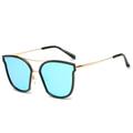 Dasein Trendy Polarized Mirrored Lens Sunglasses w/ Zip Closed Case Black Blue Lens