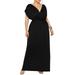 UKAP Womens Long Maxi Dress Short Sleeve Lace Up Ruched Dresses Ladies Plus Size Bridesmaid Cocktail Evening Gown Sundress