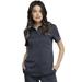 Cherokee Workwear Revolution Scrubs Top for Women Hidden Snap Front Collar Shirt WW669, L, Pewter