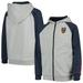 Real Salt Lake Fanatics Branded Youth Raglan Full-Zip Hoodie - Heathered Gray/Blue