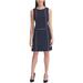 Tommy Hilfiger Womens Stitching Crewneck Midi Dress