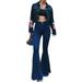 Plus Size S-3XL Women Denim Flare Jeans Skinny Pants High Waist Stretch Jeans Lady Vintage Wide Leg Pencil Jeans Women Casual Jeans