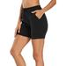 Sexy Dance Women Running Jogging Bike Short Elastic High Waist Tummy Control Pant Pocket Cycling Sport Yoga Workout Active Wear