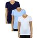 3-Pack Women's V-Neck Short Sleeve Basic Tee (S-3XL)