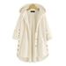 Women's Plus Size Winter Cardigan Hooded Casual Outerwear Long Sleeve Overcoat