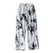Niuer Women Drawstring Mid Waist Summer Pants Harem Hippie Boho Yoga Palazzo Casual Pants Bootcut Trousers with Pockets