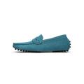 LUXUR Mens Genuine Leather Loafers Comfort Flat Shoes Moccasins Casual Shoes Slip On