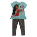 Disney Little Girls Blue Gray Elena Of Avalor Short Sleeve Outfit Set