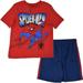 Marvel Avengers Spiderman Toddler Boys Mesh Athletic T-Shirt Shorts Set Red/Blue 4T