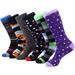 Marino Mens Dress Socks - Fun Colorful Socks for Men - Cotton Funky Socks - 6 Pack