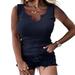 Women's Tight-fitting Threaded Casual V-neck Sleeveless Vest T-shirt