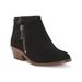 1.State Rosita Leather Boot Black Nubuck Suede Low Cut Designer Ankle Bootie (7, Black)