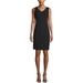 Anne Klein Womens V-Neck Sheath Dress, Black, 14