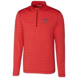 Texas Tech Red Raiders Cutter & Buck Big & Tall Holman Stripe Half-Zip Jacket - Red