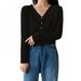 ZAVAREA Knit Cardigan Short Thin V-neck Jacket Long Sleeve Pure Color Casual Basic top 2020 autumn New Vetements Femmes