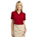 Port Authority Top Sz S Ladies Silk Touch Piped Polo Shirt L502 Red/ Steel Gray