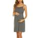 Niuer Womens Maternity Sleepwear Dress Nursing Sleeveless Cami Breastfeeding Mini Dress Casual Lightweight Soft Pregnant Sundress
