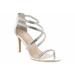 Manhattan Collection Jp Originals Blaze Silver Women's Heeled Sandal in Silver, Size 10 Medium