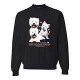 If It's Not a West Highland Terrier It's Just a Dog Gift Mens Dog Lover Crewneck Graphic Sweatshirt, Black, Large