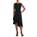 Calvin Klein Womens Crepe Ruffled Scuba Dress