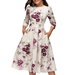 TSEXIEFOOFU Women's Floral Dress with Pockets Elegant Evening Cocktail Dress