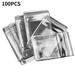 100Pcs Clear PVC Travel Wallets Case Storage Envelope Coin Bag Gift Package Seal