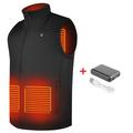 Men's Electric USB Heated Vest Padded Heating Jackets Coats Winter Thermal Heated Outerwear Carbon Fiber Wire Padded 5 District Fever Slim Fit Skiing Waterproof