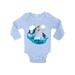 Awkward Styles Shark One Piece 1st Birthday Baby Bodysuit Long Sleeve Baby Shower Gifts Shark Birthday Party Cute Gifts for 1 Year Old Cute Shark One Piece Top for Newborn Baby 1st Birthday Party