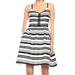 Jessica Simpson NEW White Womens Size 14 Striped Contrast A-Line Dress