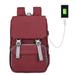 moobody Diaper Bag Water-proof Travel Backpack Multi-functional Nappy Bags With Stroller Strap USB Charging Port Changing Pad Stylish Unisex Baby Gear for Mom Dad Red