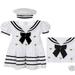 BABY GIRL & TODDLER SAILOR FORMAL OUTFITS DRESS WHITE S,M,L,XL,2T,3T,4T(0M-4T)