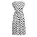 MAWCLOS Sexy V Neck Dress for Women Chiffon Button Front Dress Plus Size Boho Sundress Dots Printed Party Dresses