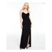 B DARLIN Womens Black Embellished Spaghetti Strap Sweetheart Neckline Full-Length Formal Dress Size 0