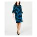 JESSICA HOWARD Womens Blue Floral Burnout Bell Sleeve Jewel Neck Above The Knee Shift Cocktail Dress Size: 12