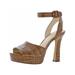 Vince Camuto Womens Kortinta Leather Embossed Platforms