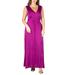 24seven Comfort Apparel Sleeveless Empire Waist Plus Size Maxi Dress, P0116040, Made in USA