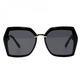 Trendy Fashion Square Semimetal Big Frame Retro Sunglasses Eyewear