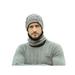 Outdoor Autumn Winter Men Beanie Hat Scarf Set Fluffy Knitted Cap Hat Neck Warmer Headwear