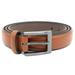 Duke Mens Anthony Square Buckle Edge Stitched Leather Belt