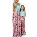 Bellella Mommy and Me Boho Floral Dress Family Matching Maxi Dress Casual Relaxed Fit Beach Sundress