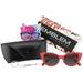Emblem Eyewear - Polka Dot Cat Eye Womens Fashion Mod Super Cat Sunglasses w/ CASE