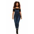 Cover Girl Denim Overall Jeans for Women Bib Strap Skinny Fit Junior Size 5 Cop Blue Wash