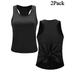 SAYFUT Women's Sexy Backless Yoga T-Shirt Tank Sports Running Fitness Vest High-Elastic Racerback Sleeveless Yoga Tank Top - 2Pack