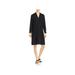 Eileen Fisher Womens Silk V-Neck Semi-Formal Dress
