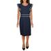 Tommy Hilfiger Womens Sheath Ruffled Wear to Work Dress