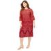 Catherines Women's Plus Size Paisley Fade Shift Dress