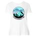 Inktastic Glacier National Park Montana Mountains Adult Women's Plus Size T-Shirt Female White 1X