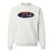 Red Blue and Black Ford Logo Mens Cars and Trucks Crewneck Graphic Sweatshirt, White, X-Large