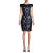 Calvin Klein Womens Sequined Cowl-Back Cocktail Dress