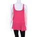Pre-ownedEileen Fisher Womens Sleeveless Scoop Neck Knit Tank Top Pink Size Large
